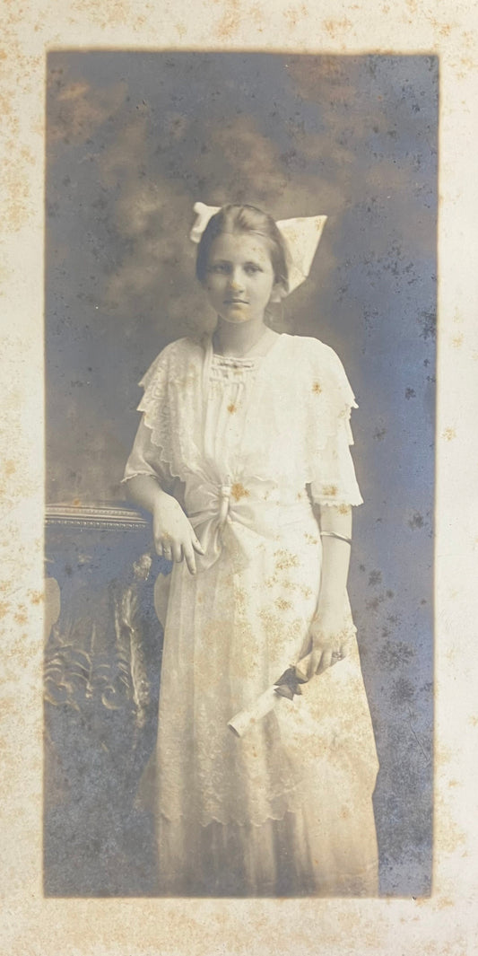 Graduation From Nursing Photo - Young Lady Grauates Early 1900s - Women's Education History