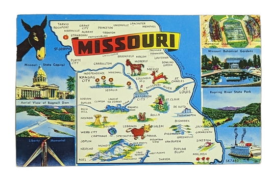 Vintage Missouri - Digital Postcard Art