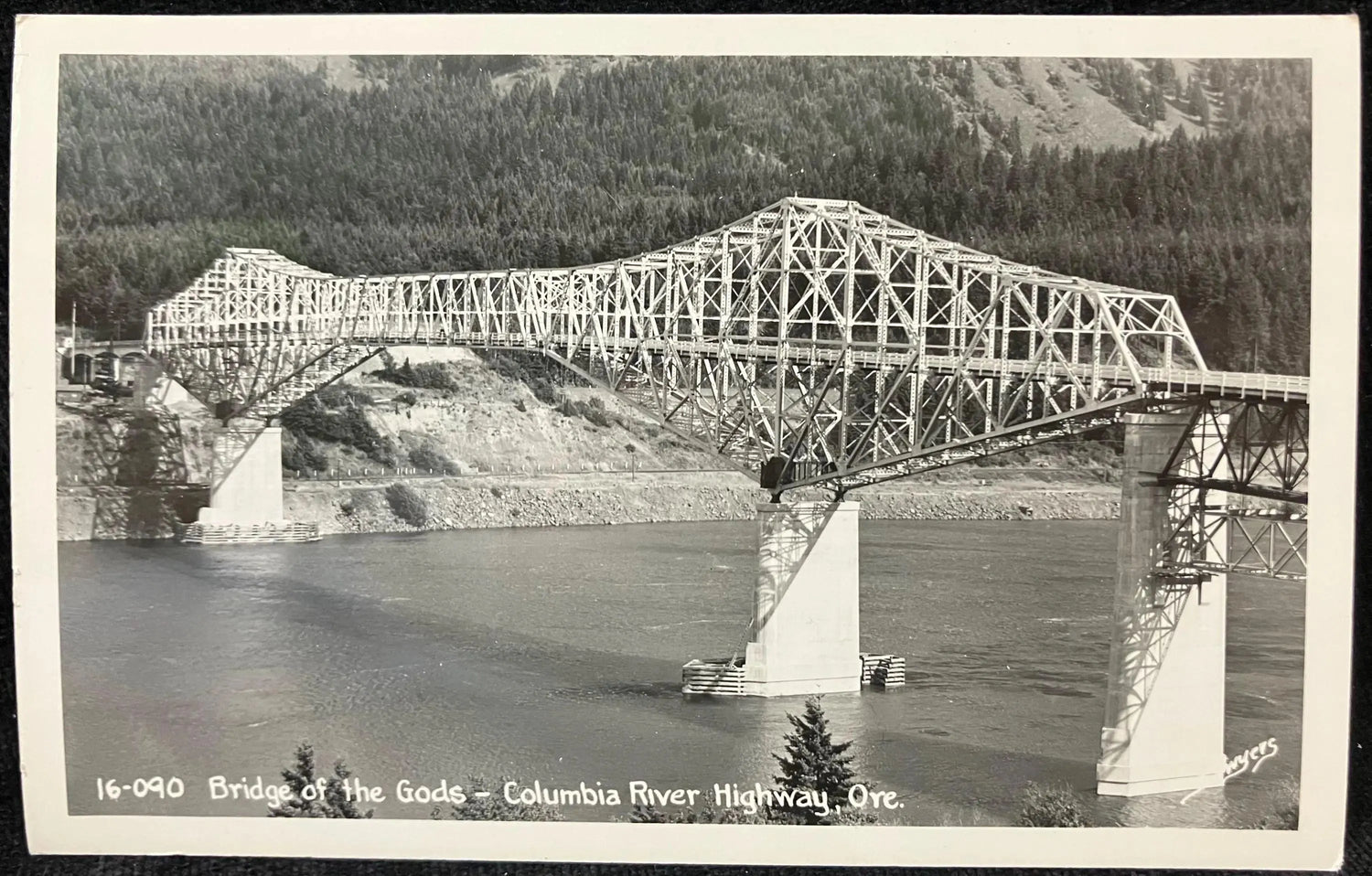 RPPC - Bridge of the Gods - Columbia River Highway, Oregon - Vintage Bridge Postcard 1926