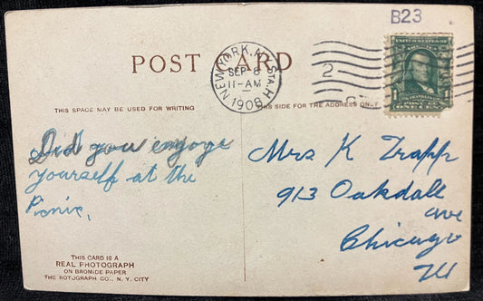 RPPC - 1907 Brooklyn Bridge from New York City, New York - Vintage Bridge Postcard 1908