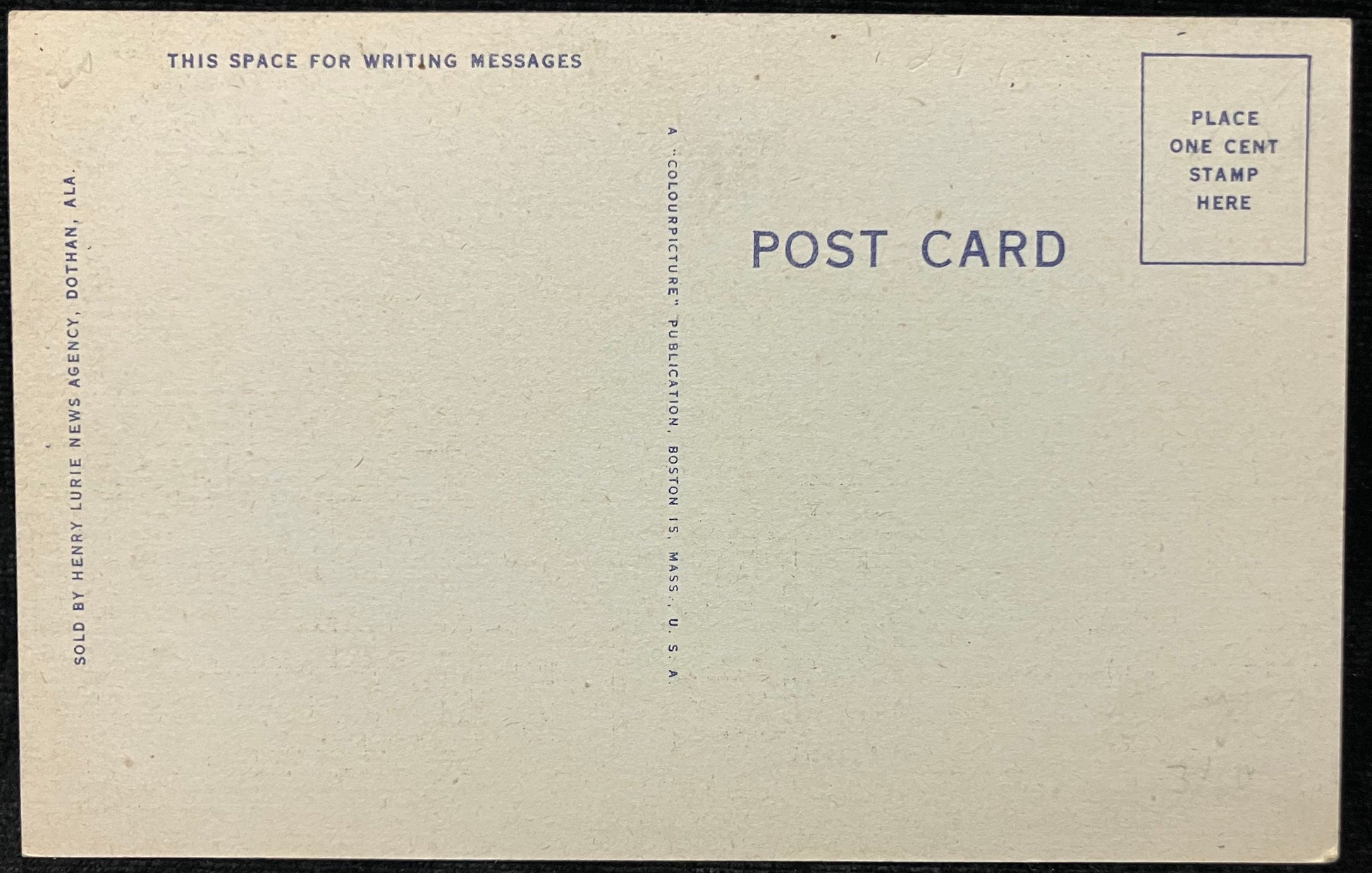 On front: “First Baptist Church, Dothan, Alabama.”On back: BlankUnmailed: Condition: Great with some