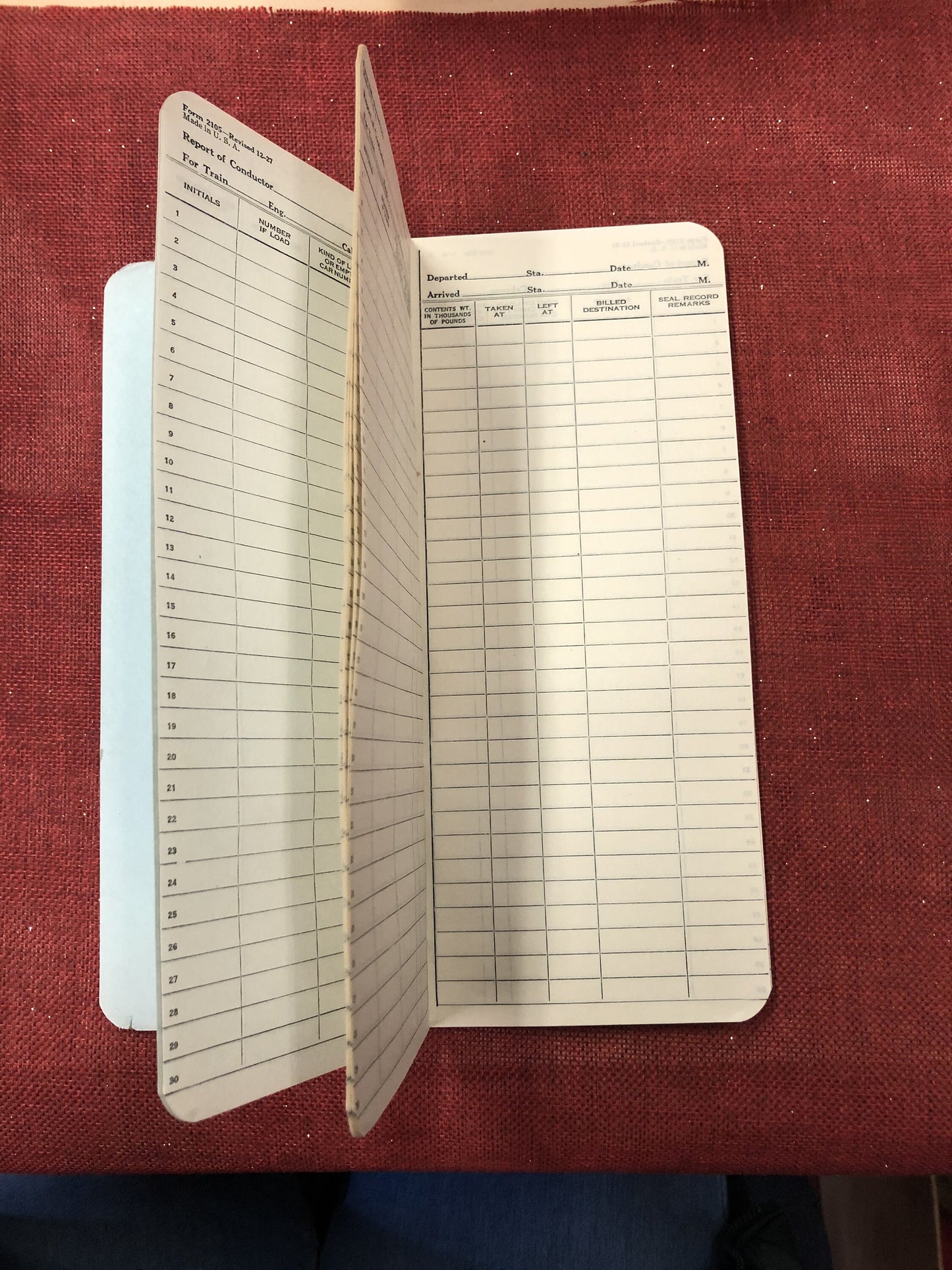 General Railroad Forms Vintage Book