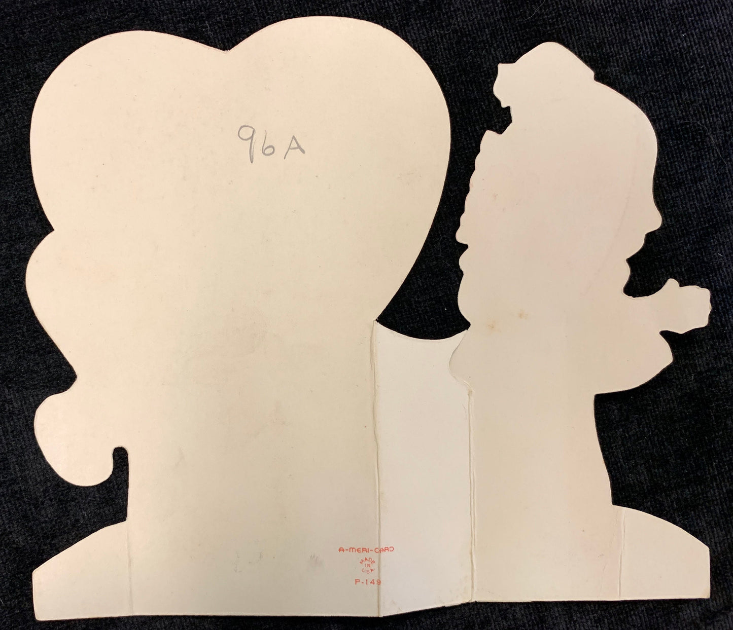 Children's Novelty Fold Out Valentines Cards, Set of 2 A-Meri-Card - "I'd like to put strings on you" and "Will you step out" Vintage
