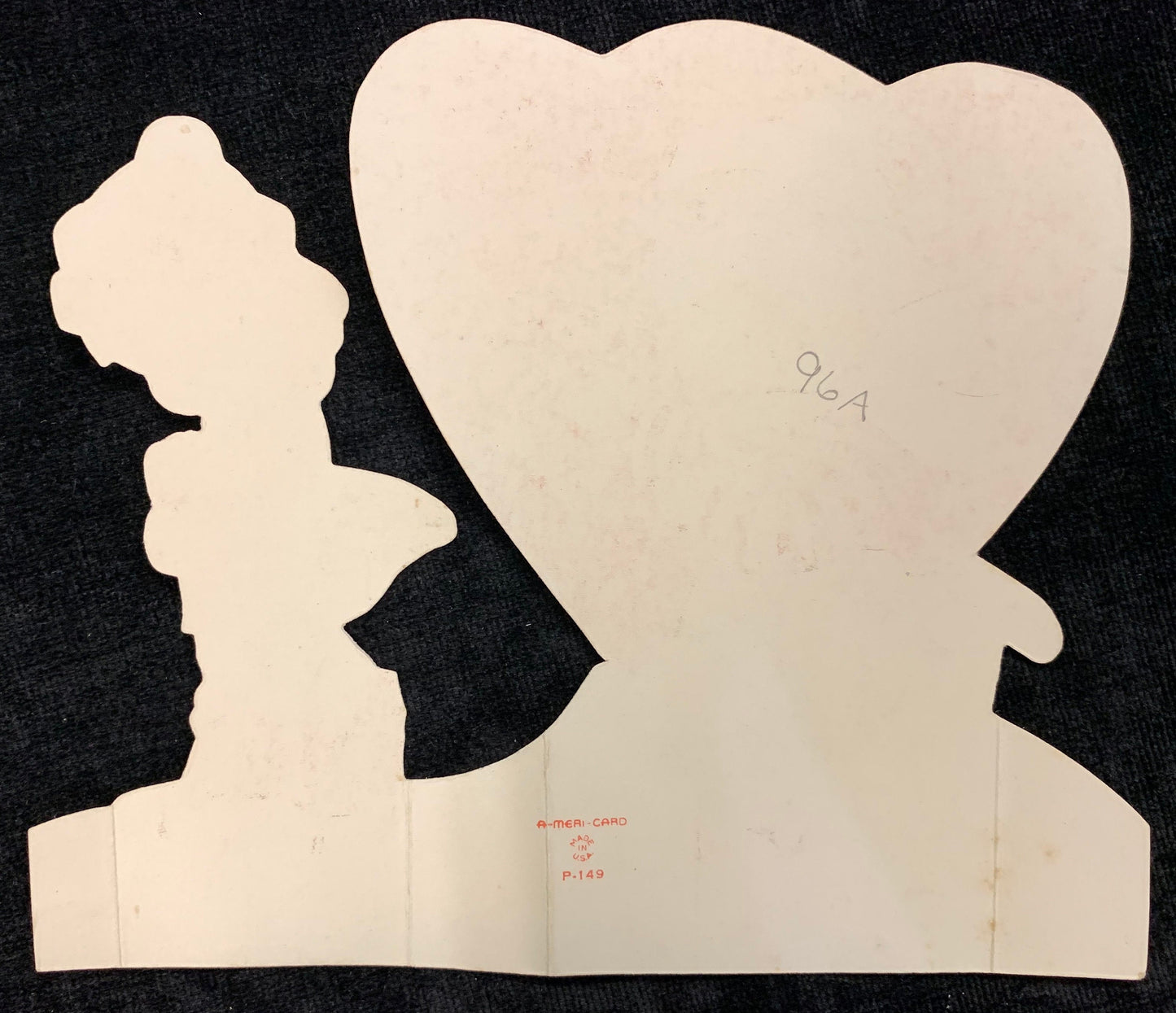 Children's Novelty Fold Out Valentines Cards, Set of 2 A-Meri-Card - "Get in the Groove" and "I'll Catch up with you" Vintage Valentines