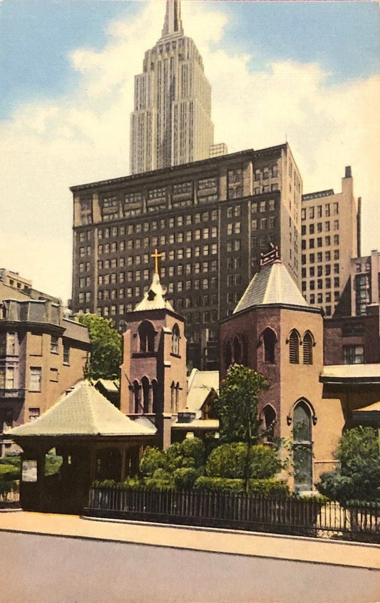 The Little Church Around The Corner, New York City, New York NY Vintage Postcard