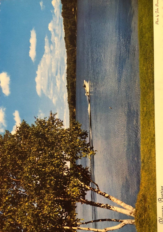Pleasure Boating Michigan Vintage Postcard