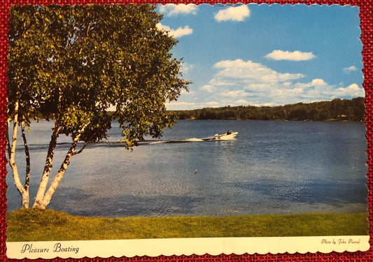 Pleasure Boating Michigan Vintage Postcard