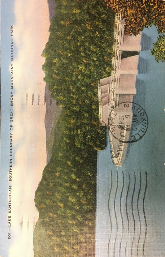 Lake Santeetlah, Great Smoky Mountain National Park Vintage Postcard