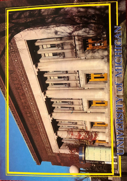 University of Michigan's Hill Auditorium - Vintage Postcard