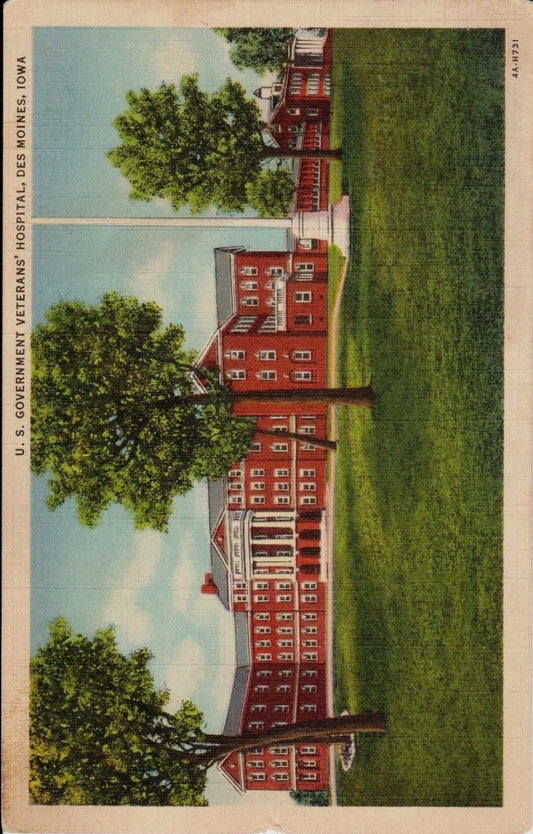 Veterans' Hospital from Des Moines, Iowa Vintage Postcard
