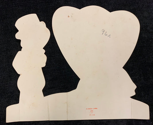 Children's Novelty Fold Out Valentines Cards, Set of 2 A-Meri-Card - "I'd like to put strings on you" and "Will you step out" Vintage