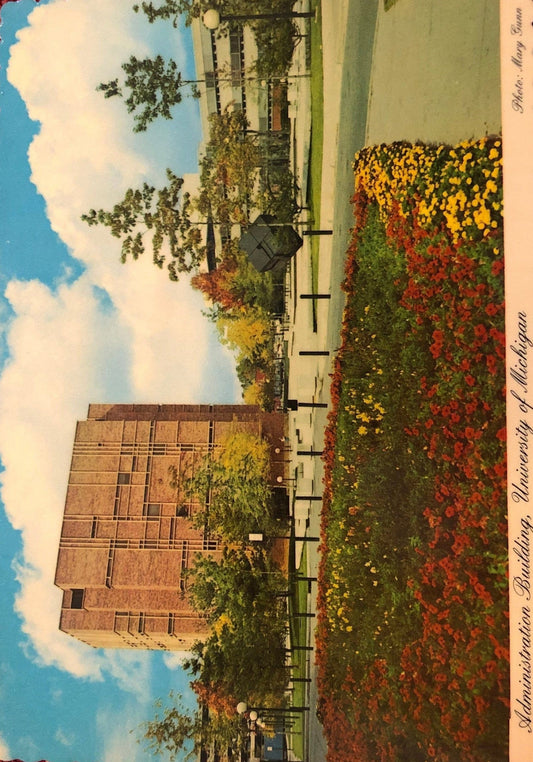 University of Michigan Administration Building Vintage Postcard