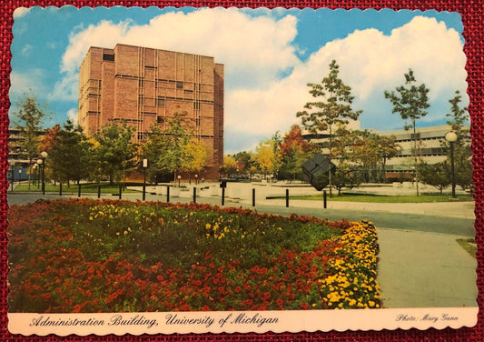 University of Michigan Administration Building Vintage Postcard