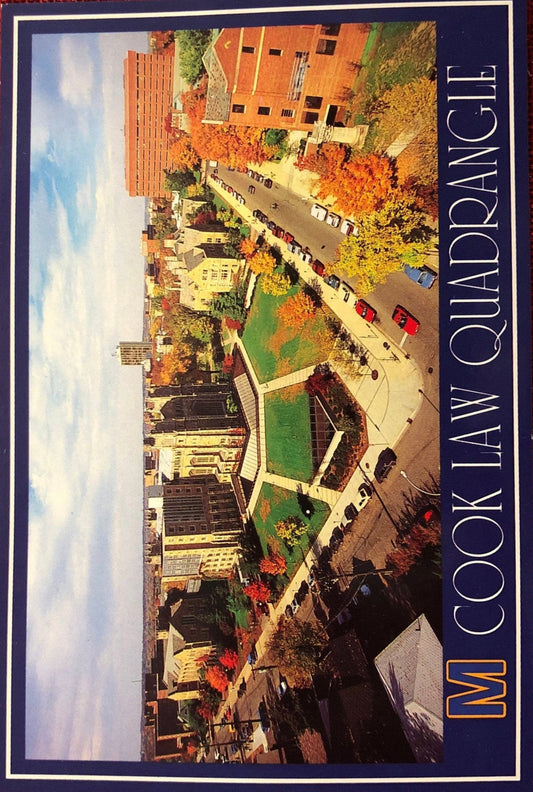 University of Michigan Fall Cook Law Quad - Vintage Postcard