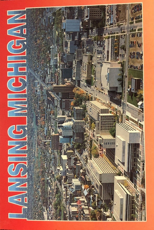 Lansing, Michigan Skyline Vintage Postcard