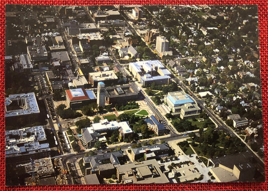 University of Michigan Birds-Eye View of Central Campus - Vintage Postcard