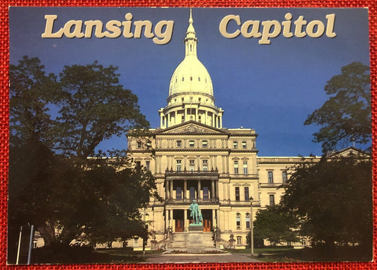 Lansing Capitol Michigan - Vintage Postcard