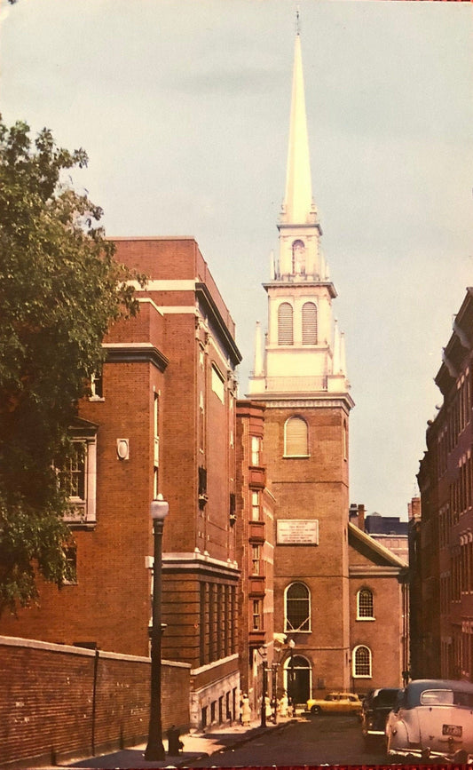 Old North Church Salem Street, Boston, Massachusetts Vintage Postcard