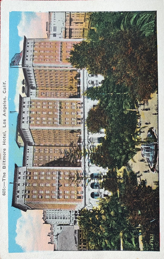 The Biltmore Hotel - Los Angeles, California - Vintage Postcard