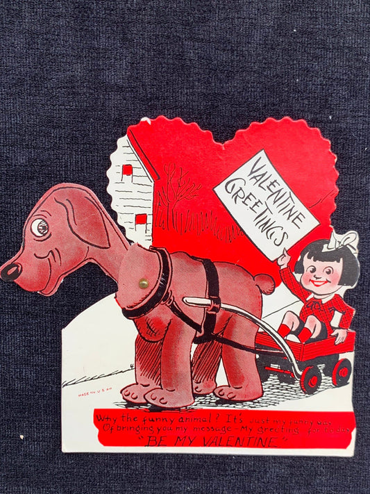 Goofy Gumpus Mechanical Vintage Valentine Card 1920’s