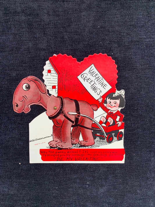 Goofy Gumpus Mechanical Vintage Valentine Card 1920’s