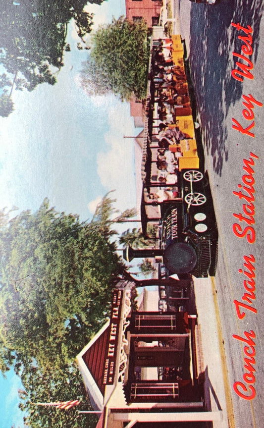 Conch Train Station, Key West, Florida Vintage Postcard 1950s