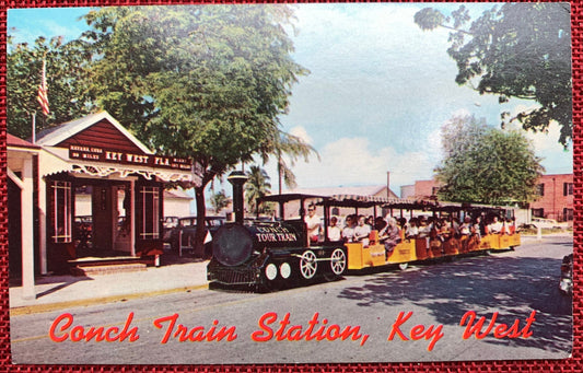 Conch Train Station, Key West, Florida Vintage Postcard 1950s