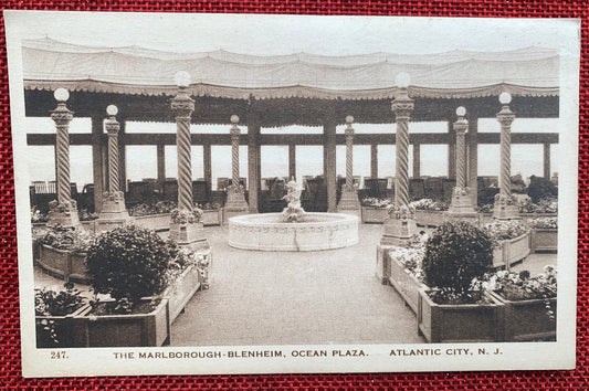 The Marlborough-Blenheim, Ocean Plaza, Atlantic City, N.J. Vintage Postcard 1910s