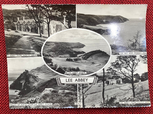 RPPC - Lee Abbey - Devon, England - Black and White Postcard