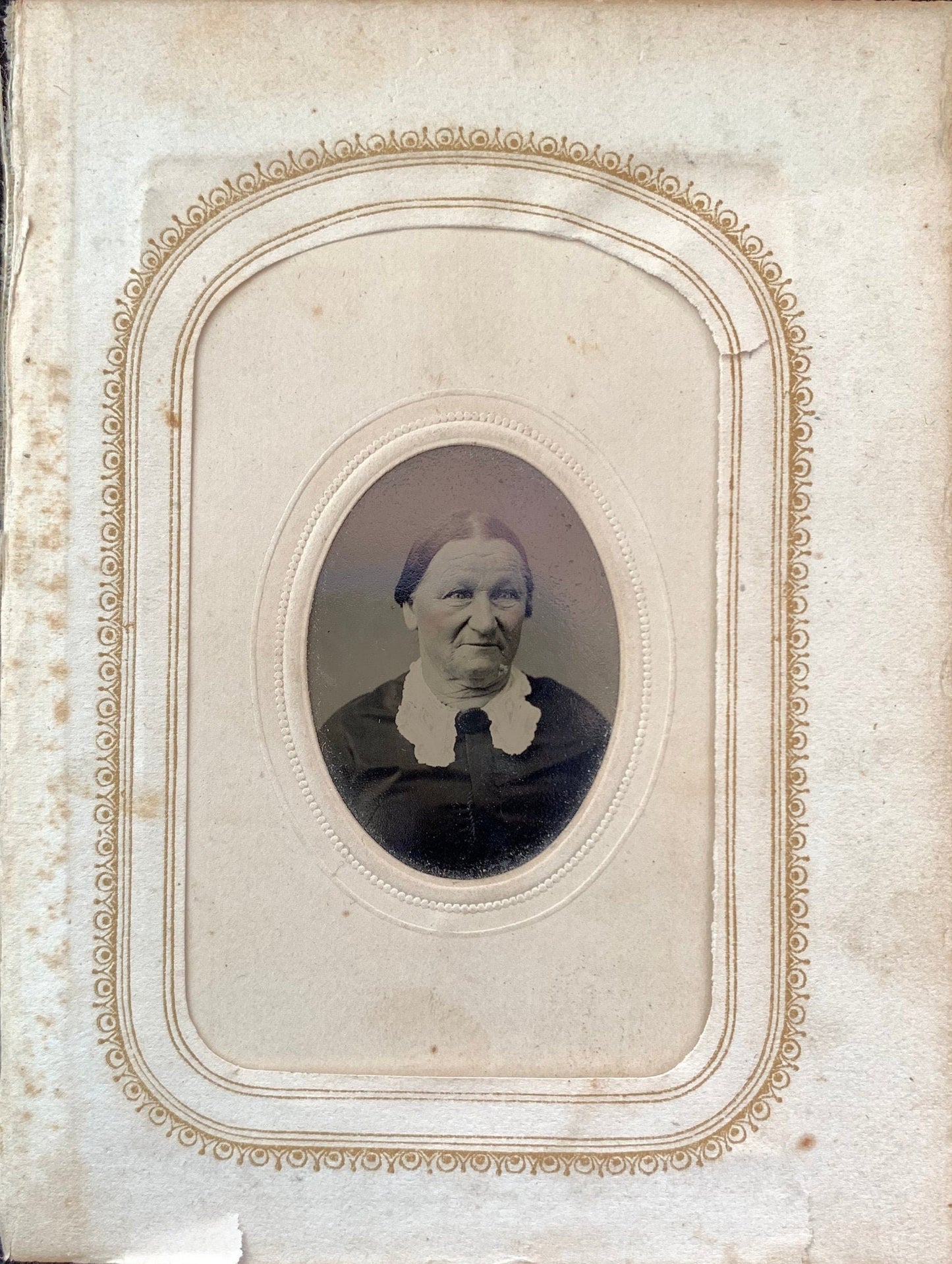 Victorian Era Tintype of an Older Woman, 1860s-1870s