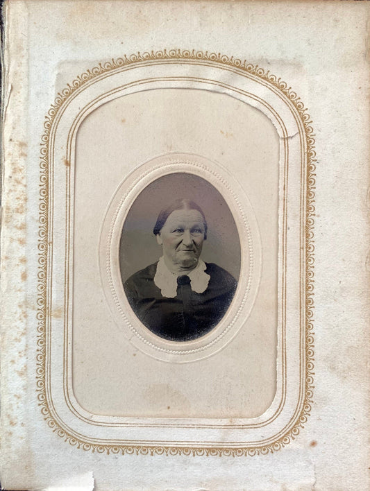 Victorian Era Tintype of an Older Woman, 1860s-1870s