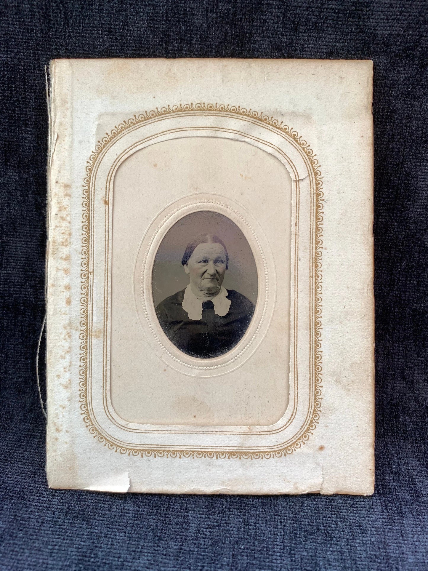 Victorian Era Tintype of an Older Woman, 1860s-1870s