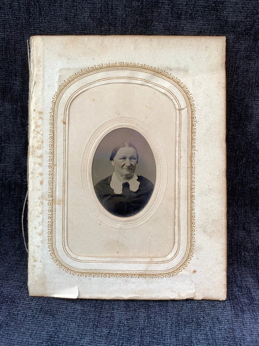 Victorian Era Tintype of an Older Woman, 1860s-1870s