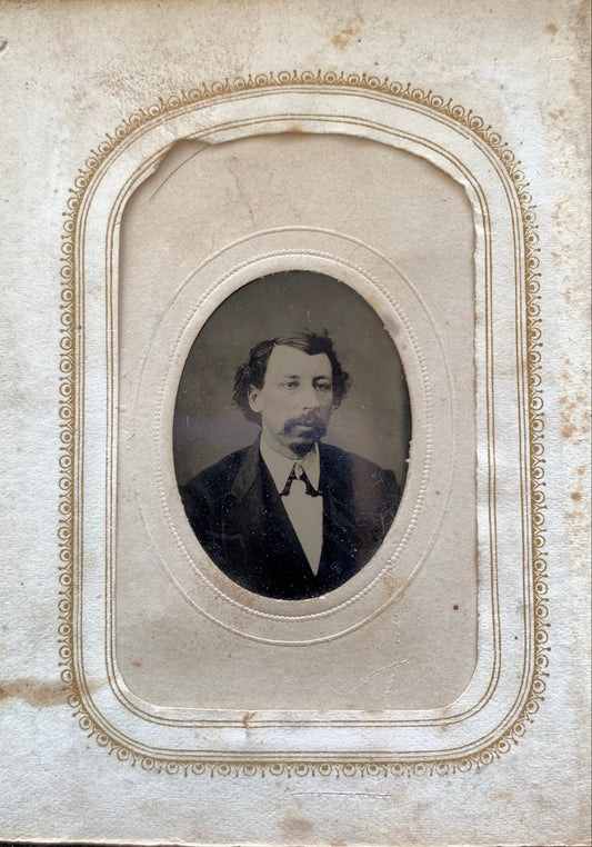 Double Sided Victorian Era Tintype of a Man and a Woman