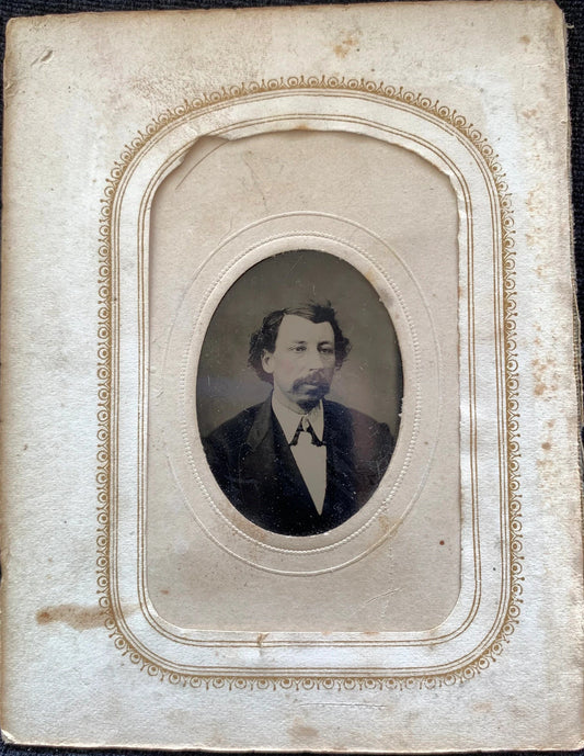 Double-Sided Victorian Era Tintype of a Man and a Woman