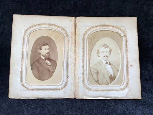 Four Victorian Era Photographs in Pages From a Photo Album - Rare Find - 1860s-1870s