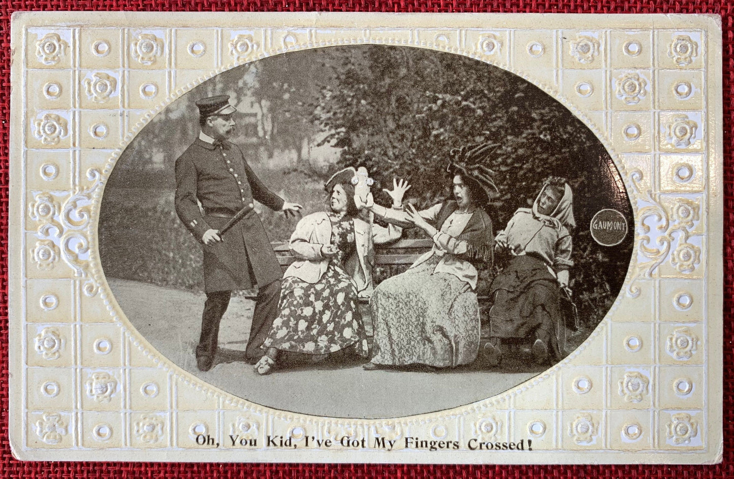 Oh, You Kid, I've Got My Fingers Crossed! Vintage Early 1900s Postcard, Postmarked 1910