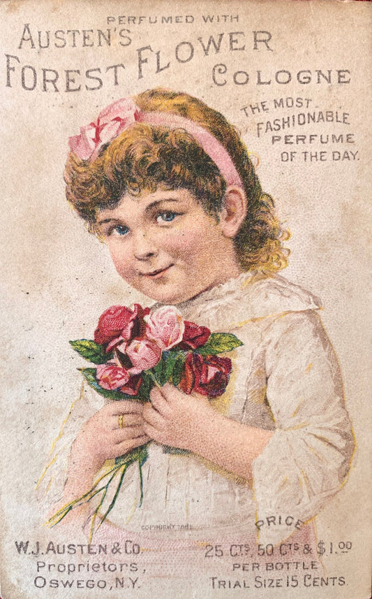 Austen's Forest Flower Cologne - Late 1800s Trade Card