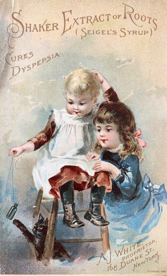 Shaker Extract of Roots Siegel's Syrup, Vintage Late 1800s Trade Card