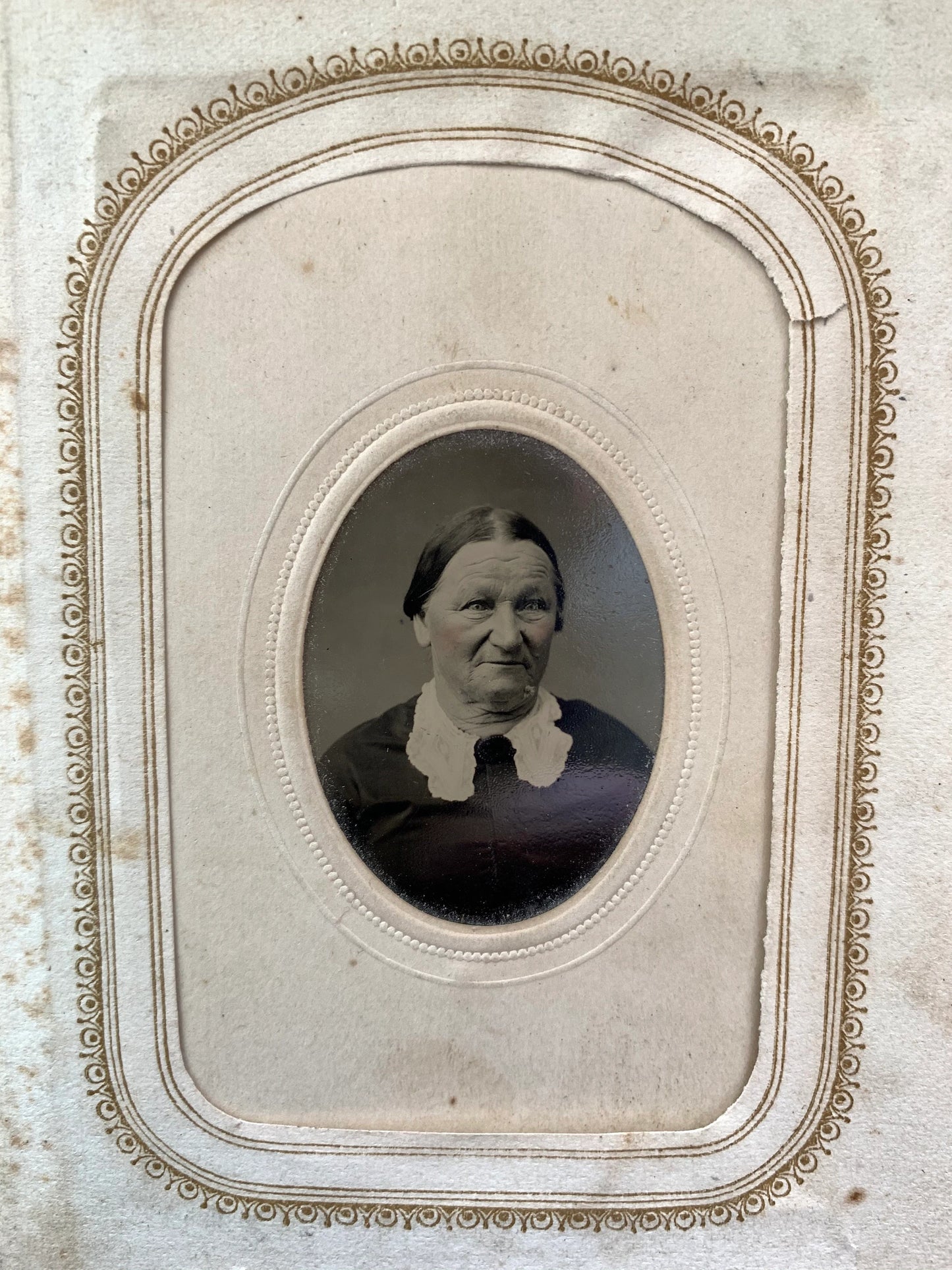 Victorian Era Tintype of an Older Woman, 1860s-1870s