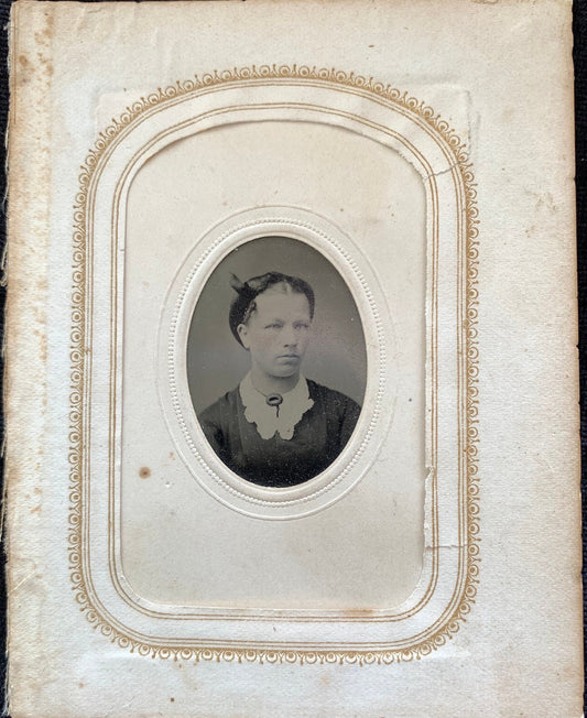 Double Sided Victorian Era Tintype of a Man and a Woman
