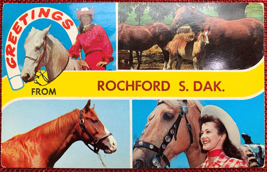 Greetings from Rochford, South Dakota - Vintage Postcard