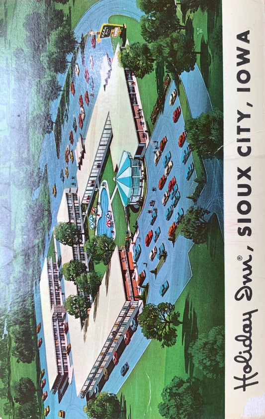 Sioux City, Iowa Holiday Inn Hotel Vintage Postcard
