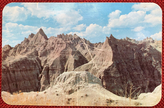 Badlands of South Dakota National Monument (Badlands National Park) Vintage Postcard