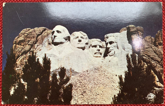 Mount Rushmore National Monument, South Dakota SD Vintage Postcard