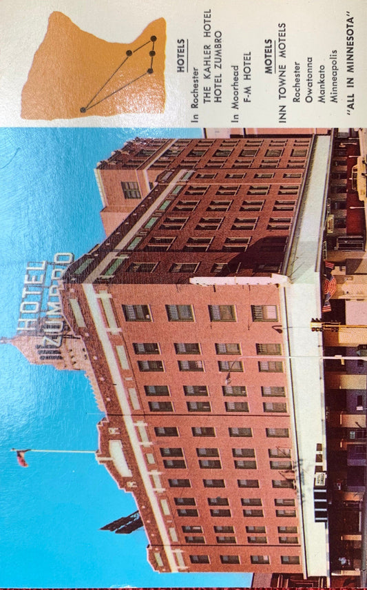 Kahler's Hotel Zumbro - Rochester, Minnesota - Vintage Postcard