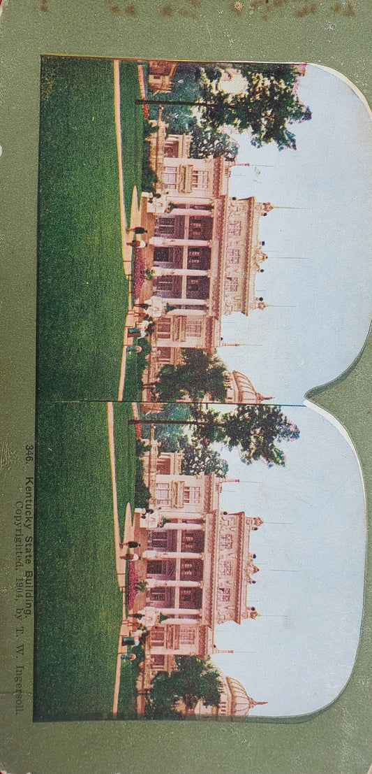 Kentucky State Building - Vintage Stereo View Card - 1904