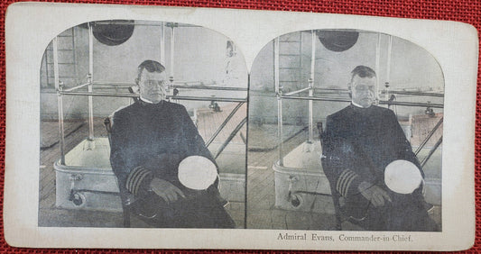 Admiral Evans - Vintage Stereo View Cards - 1910s