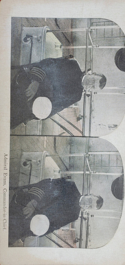 Admiral Evans - Vintage Stereo View Cards - 1910s