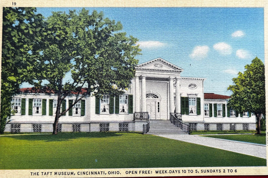 The Taft Museum, Cincinnati, Ohio - Linen Postcard
